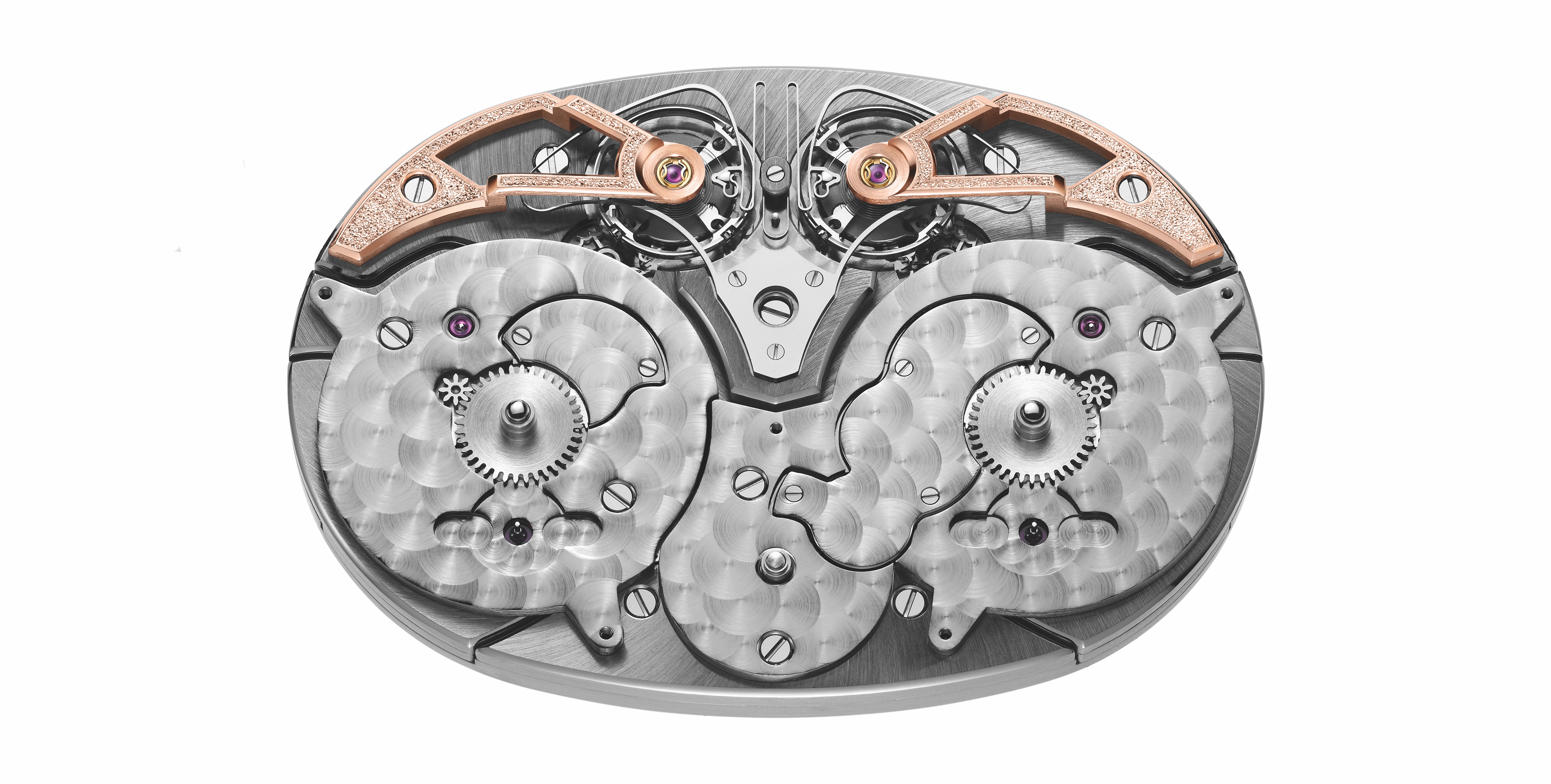 Armin Strom ARF17 movement for the rose gold Dual Time Resonance GMT watch.