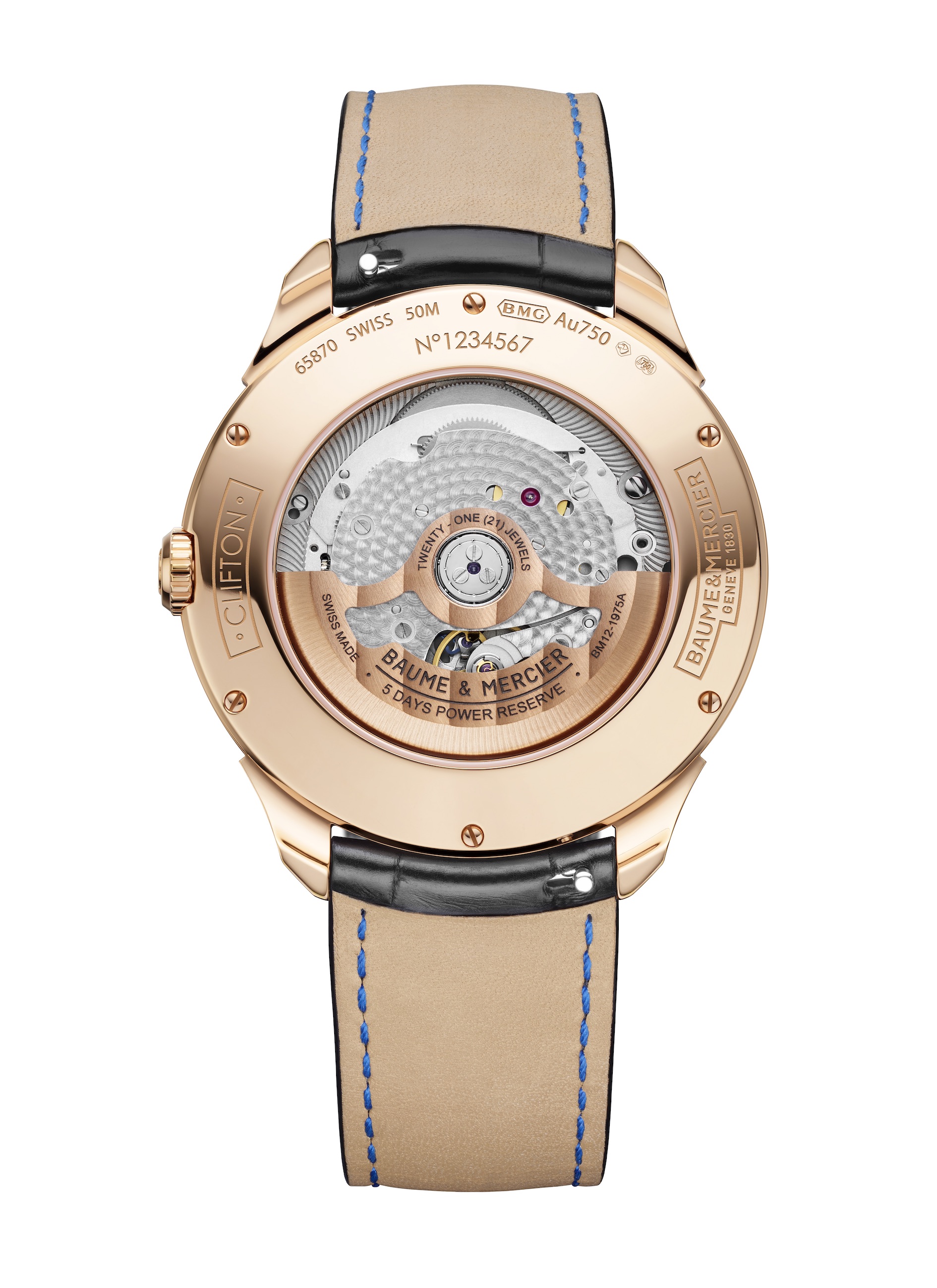 The Baume & Mercier Clifton Baumatic Perpetual Calendar watch joins the Baumatic BM13-1975AC-1 movement with a perpetual calendar module 
