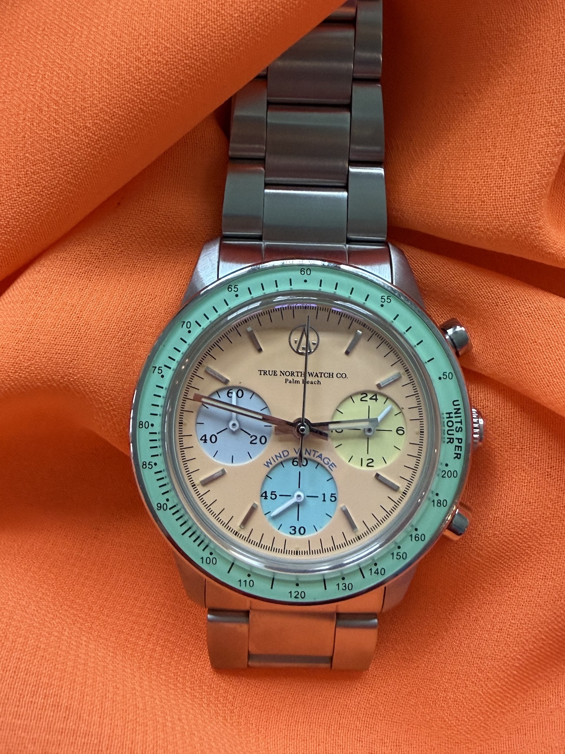Wind Vintage x True North Watch Company Vintage Rally Timer IV “Dreamsicle.”