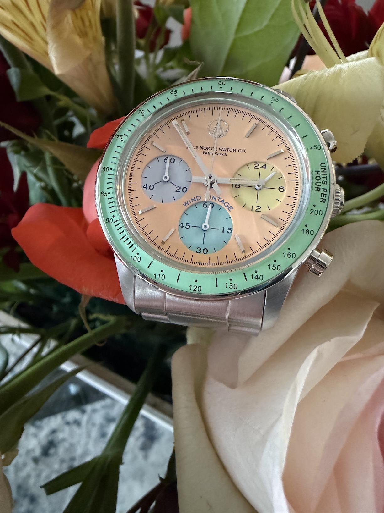 Wind Vintage x True North Watch Company Vintage Rally Timer IV “Dreamsicle.”