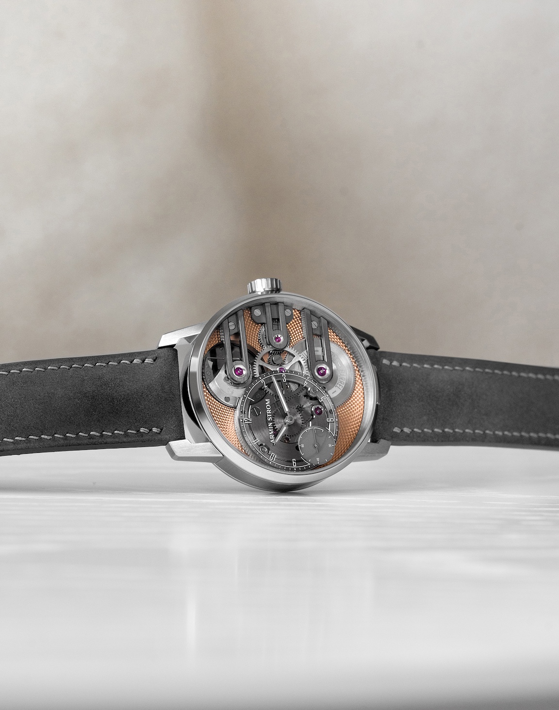 Armin Strom’s Gravity Equal Force Ultimate Sapphire Salmon watch