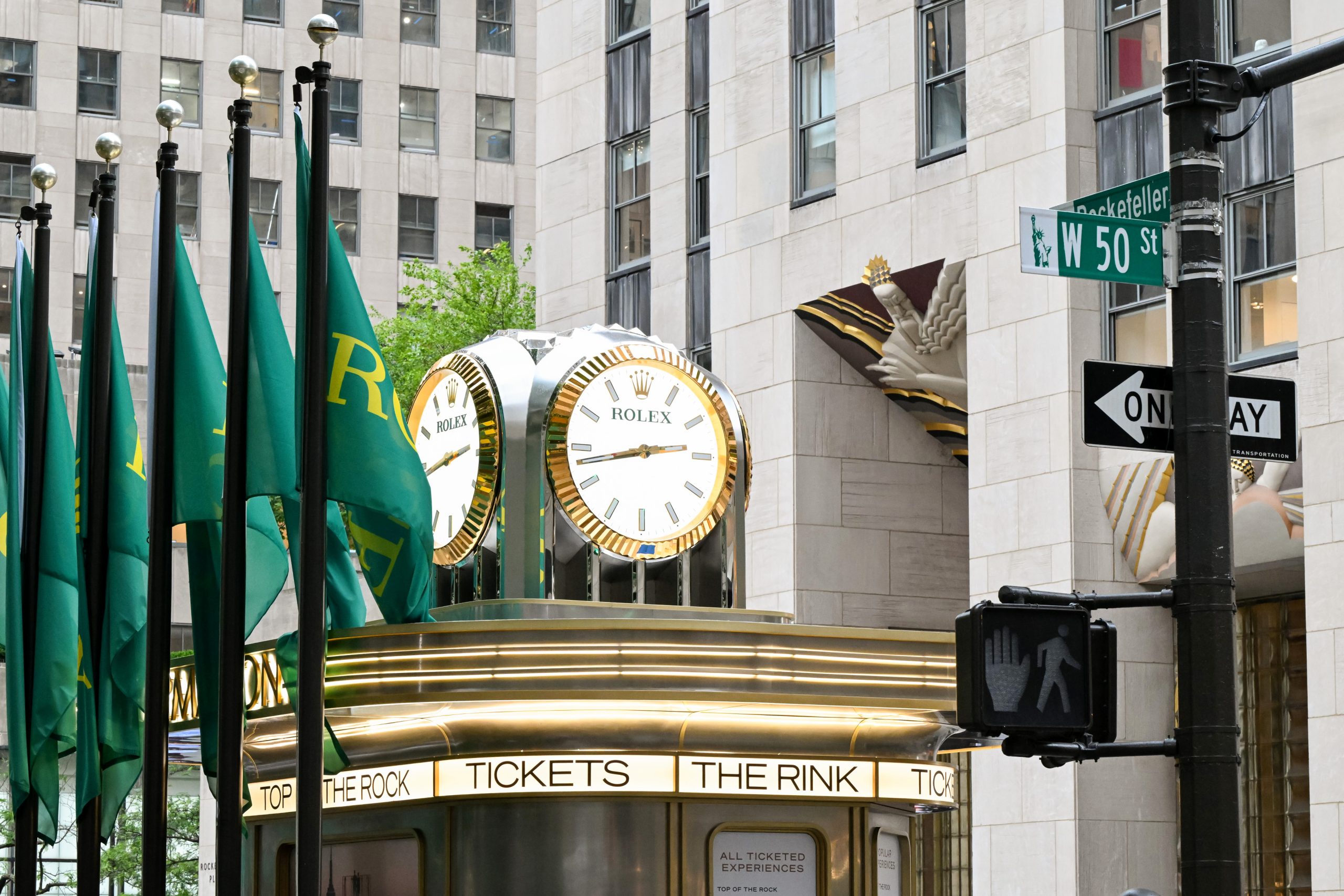 Rolex clock unveiliing at Rockefeller Center