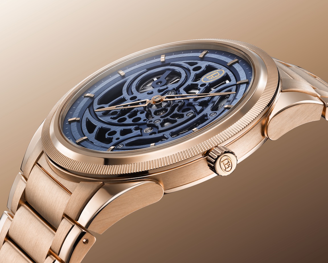 Parmigiani Fleurier Tonda PF Skeleton Rose Gold Milano Blue