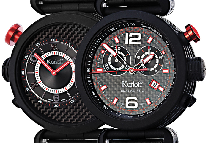 The multi-sided Grand Prix 003 from Korloff houses two ETA movements. 