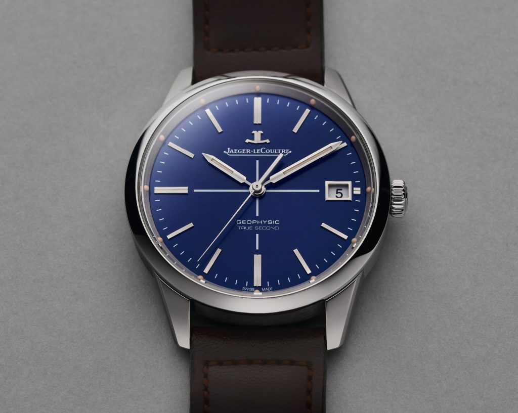 Jaeger-LeCoultre Geophysic True Second Limited Edition Blue watch is crafted in stainless steel.