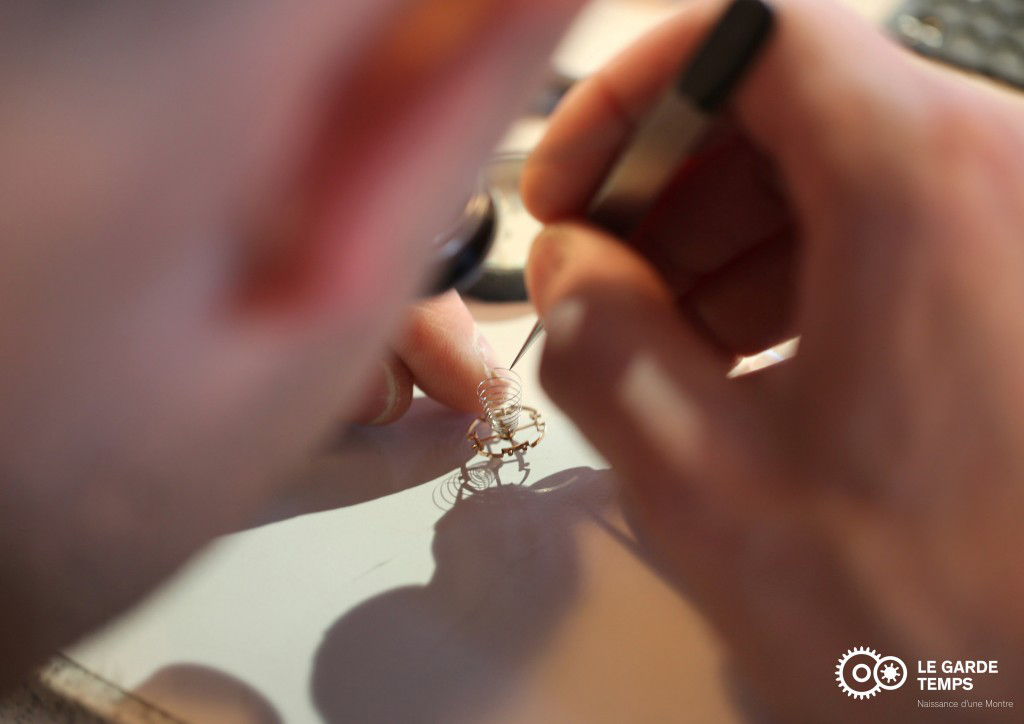 Michele Boulanger making the spirals. Photo courtesy of LeGarde Temps. 