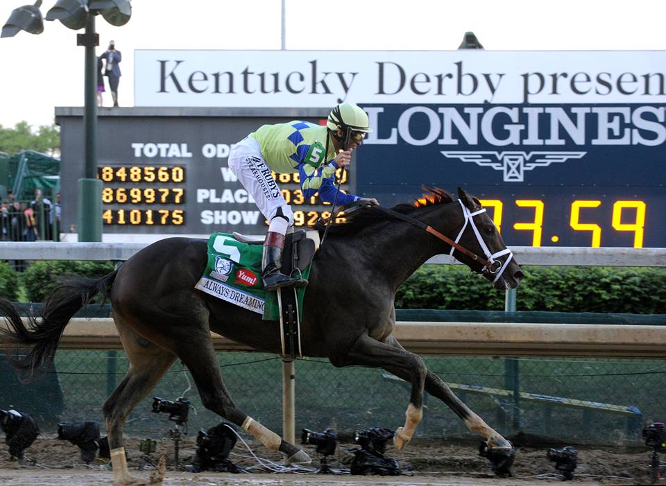The horse, Always Dreaming, won the 143rd Kentucky Derby, timed by Longines. 