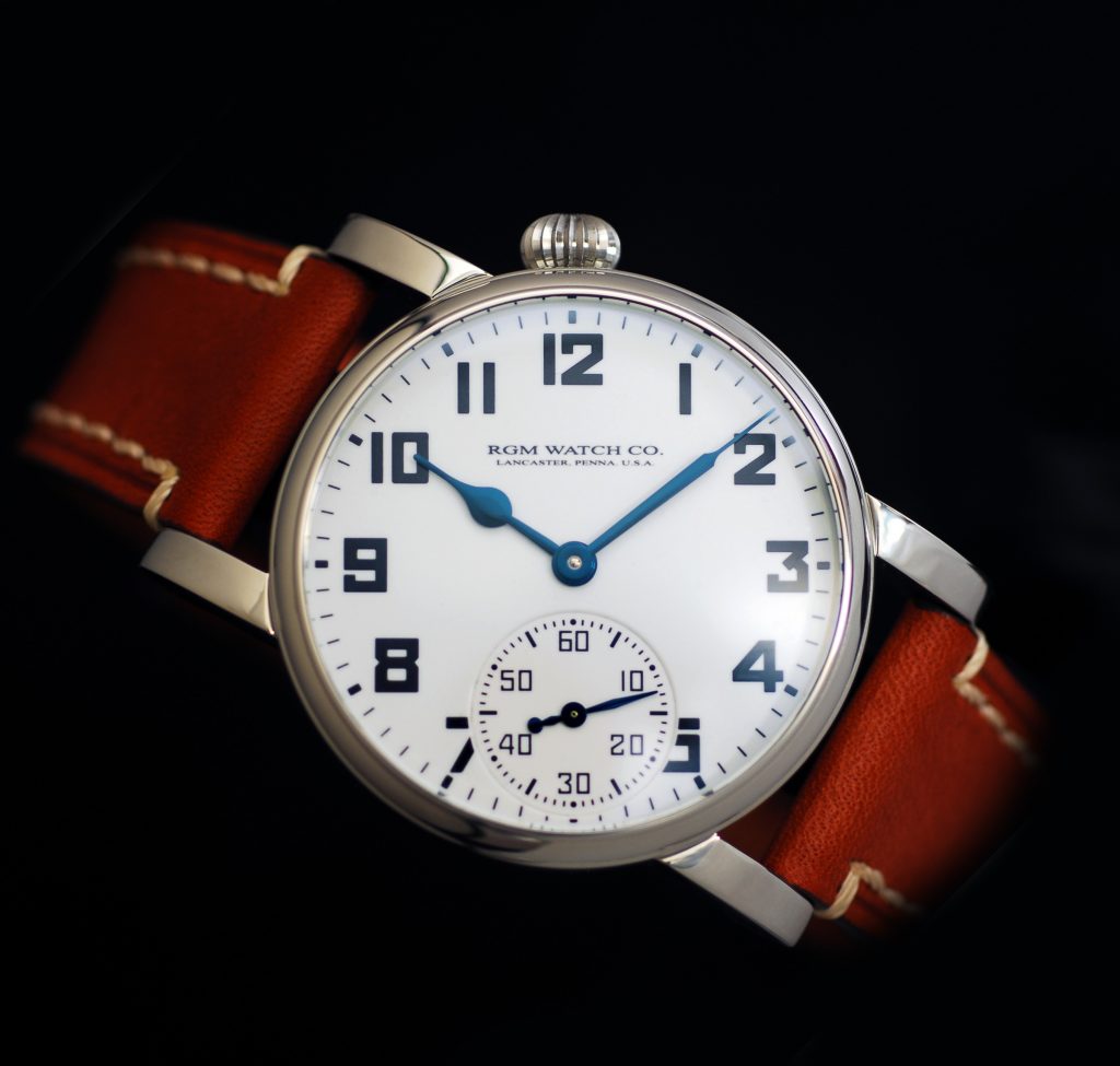 RGM Model 222-RR box car inspired anniversary watch, made in America.