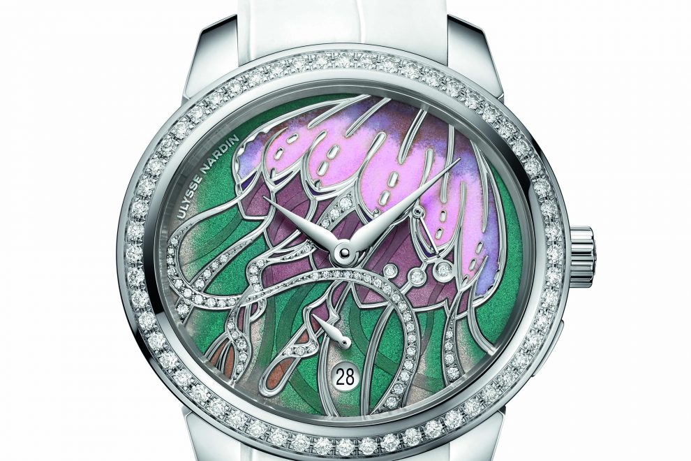 3100-125B_JELLYFISH_Jade Cloisonne Ulysse Nardin Jade Cloissonne Jellyfish watch, 2017
