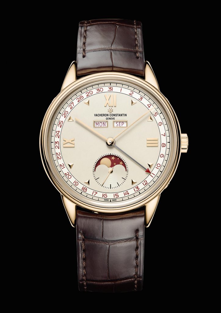 Vacheron Constantin Historiques Triple Calendar 1948 watch with moon phase indication.