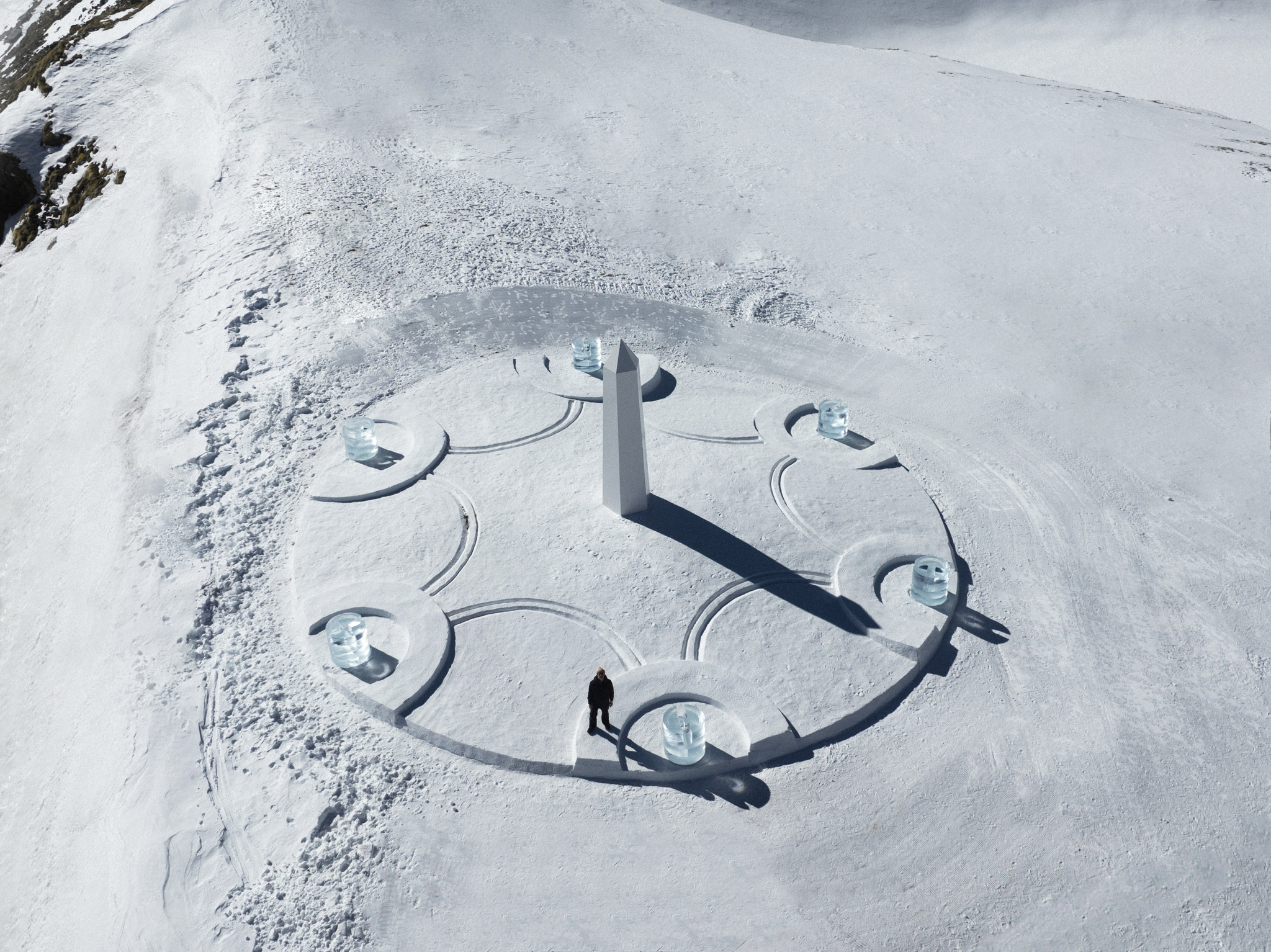 Hublot and Daniel Arsham unveil Time & Light exhibit in Switzerland.