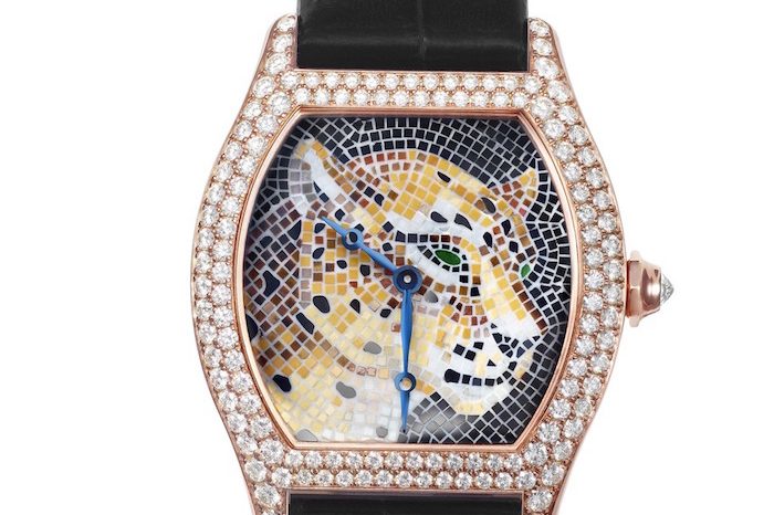 Cartier Tortue stone mosaic panther
