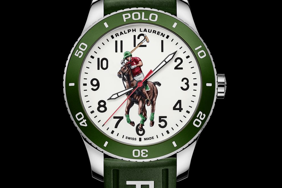 472853461002_Polo_Watch_Green Bezel_Rubber_BB Ralph Lauren Polo Player watch