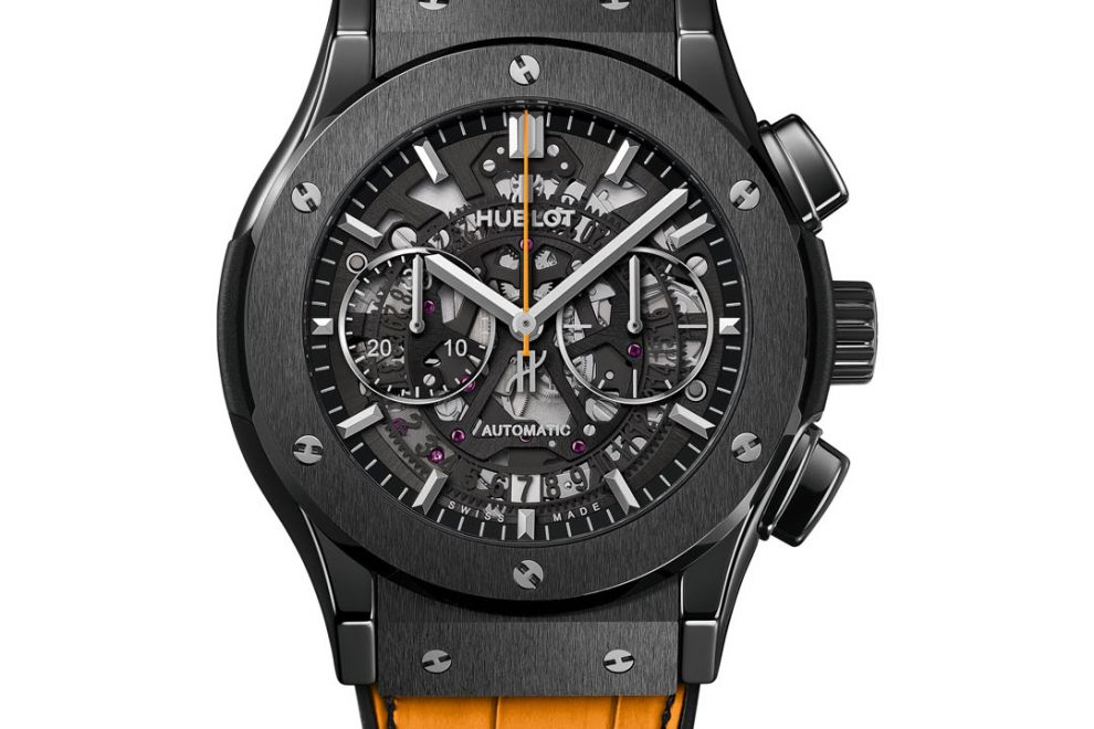 Lens Position: 3183 Hublot AeroFusion Veuve Clicquot Classic Polo watch is created in honor of the Veuve Clicquot 10th anniversary of the Classic Polo match.