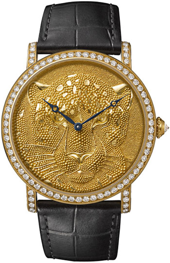 artier d’Art Rotonde de Cartier Panther with granulation dial