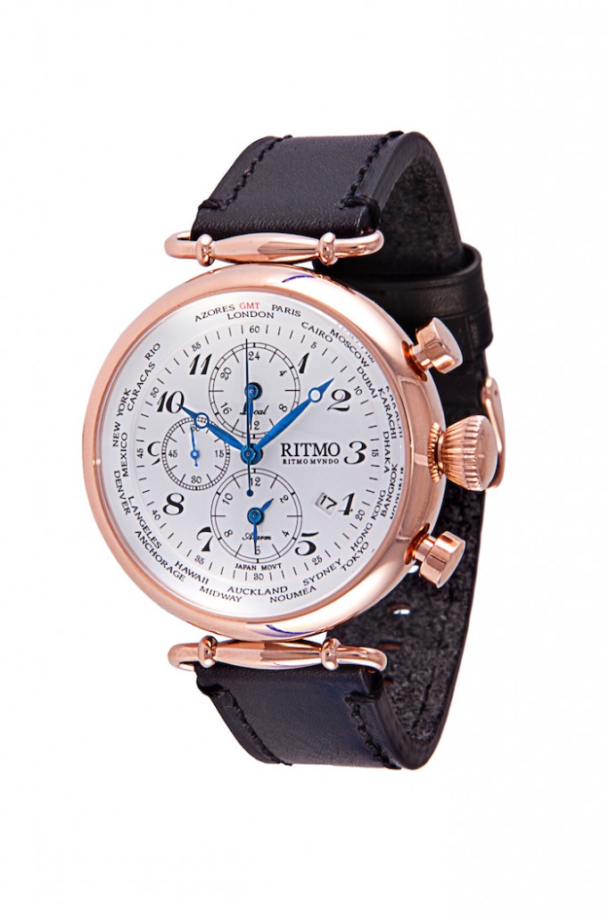 Ritmo Mundo rose gold world timer, worn by Kvitova