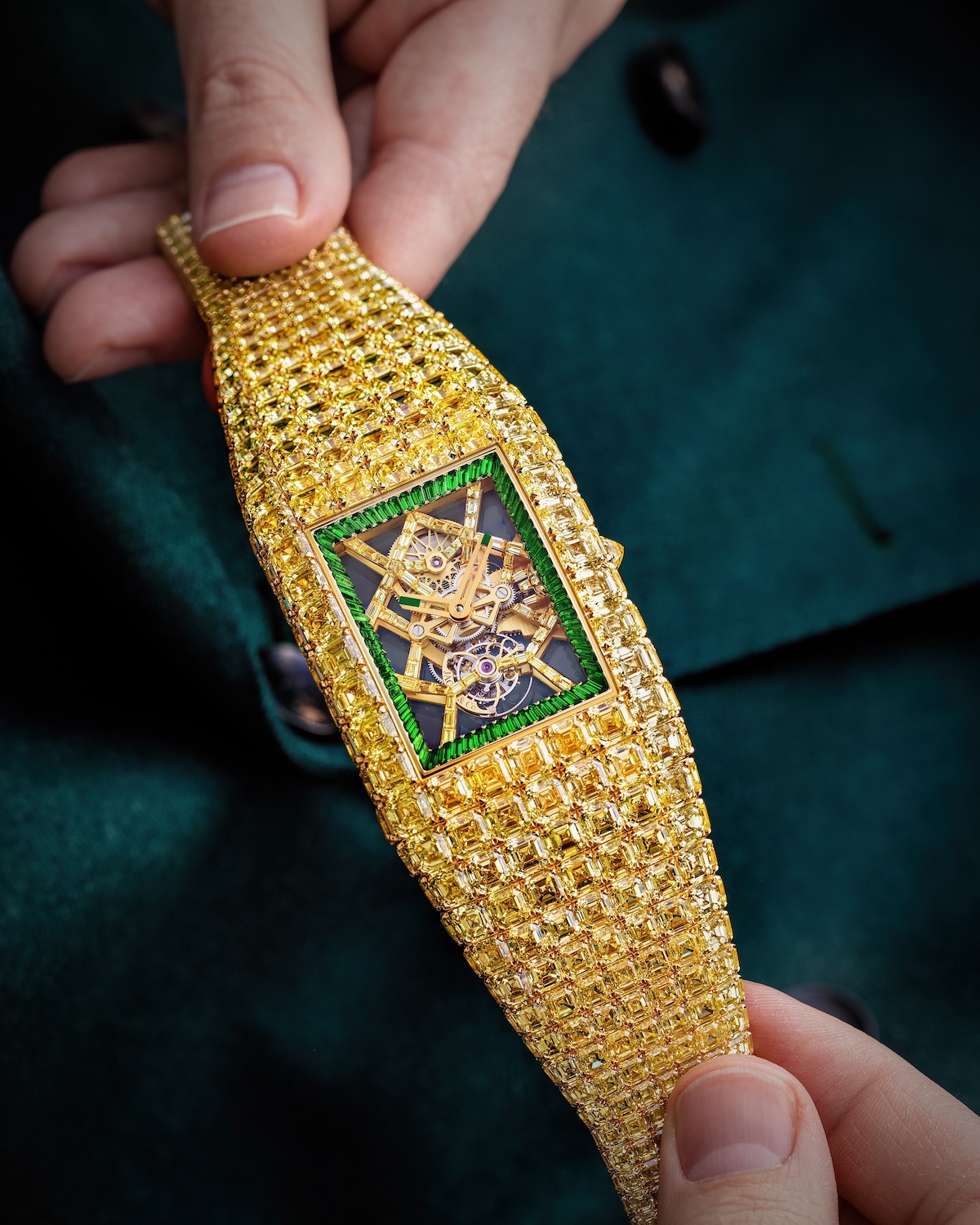 Jacob & Co. Billionaire Timeless Treasure Yellow Diamond watch. 