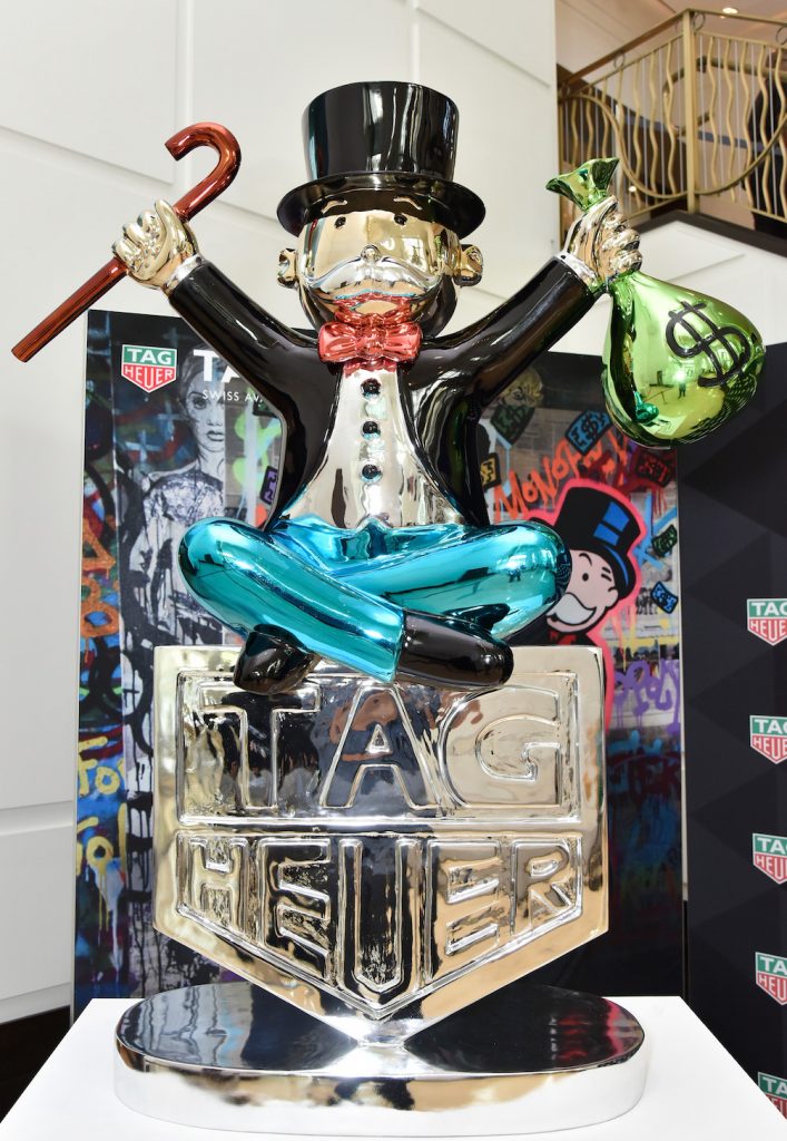 Fontainebleau Hotel Art Takeover With TAG Heuer Art Provocateur Alec Monopoly at Miami Design District on December 7, 2017 in Miami, Florida. (Photo by Eugene Gologursky/Getty Images for TAG Heuer)