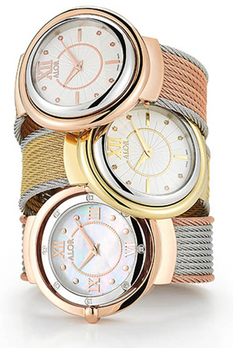 Many of the new ALOR watches feature cable bracelets. 