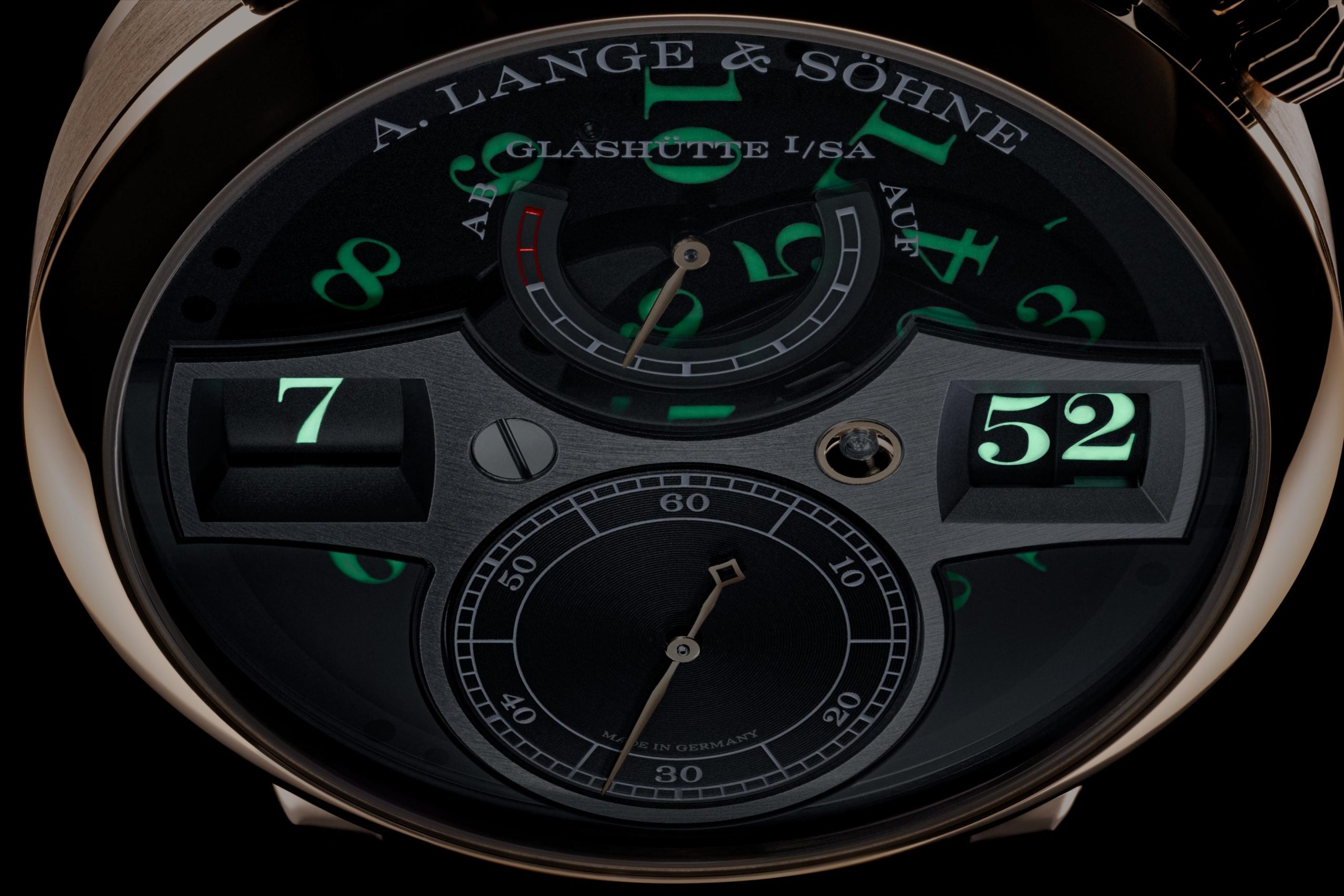 A. Lange & Sohne Zeitwerk Honeygold Lumen watch 