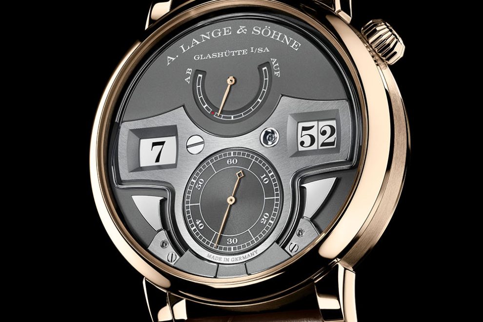 A. Lange & Sohne Zeitwerk Minute Repeater Honey Gold.