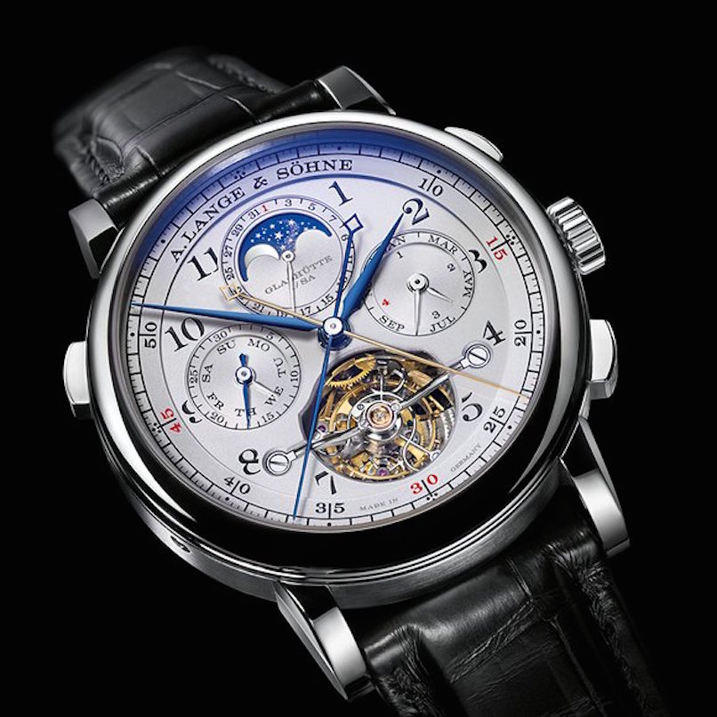 The A. Lange & Sohne Tourbograph Perpetual Pour Le Merite watch is a study in technical excellence. 