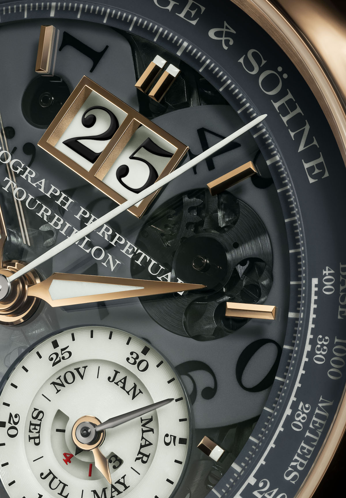 A. Lange  & Sohne Datograph Perpetual Tourbillon Honeygold Lumen 