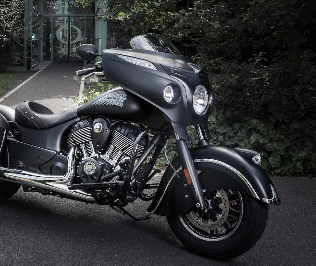 Indian Motorcycle partners with Swiss watch brand Baume & Mercier. 
