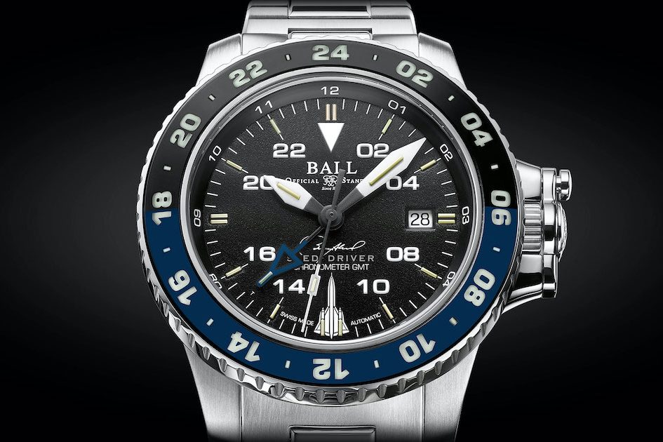 BALL_AeroGMT_Sled_Driver_front Ball Engineer Hydrocarbon AeroGMT Sled Driver watch honors military legend Brian Shul.