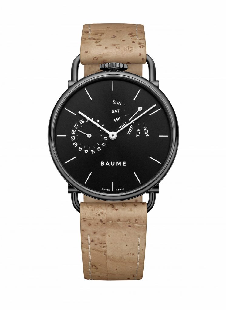 The Baume brand, new from Richemont Group, uses sustainable materials, including cork for straps. 