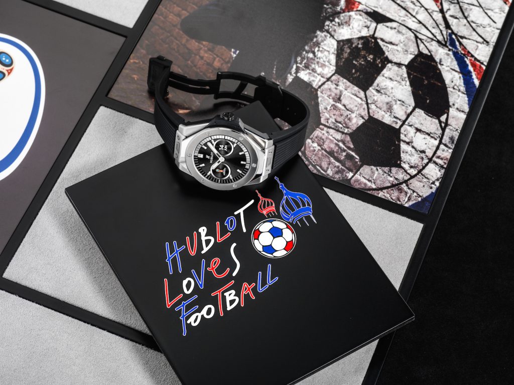 Hublot held a huge kick-off party at Baselworld 2018 to unveil the Hublot Big Bang Referee 2018 FIFA World Cup Russia™ Connected Watch 