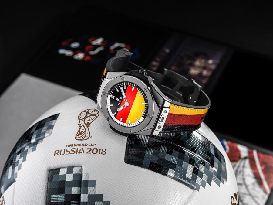There are 32 soccer-inspired dials for the Hublot Big Bang Referee 2018 FIFA World Cup Russia™ Connected Watch 