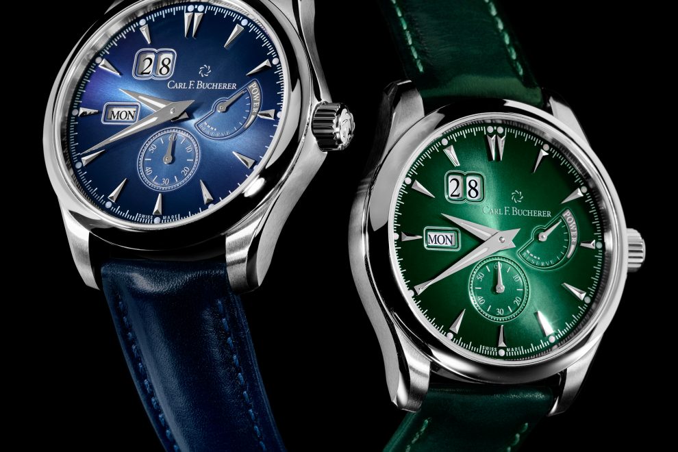 CFB_Manero_PowerReserve_00.10912.08.53.01_00.10912.08.93.01_PR_Pair The Carl F. Bucherer Manero Power Reserve watches are a bold statement of color, design and craftsmanship.