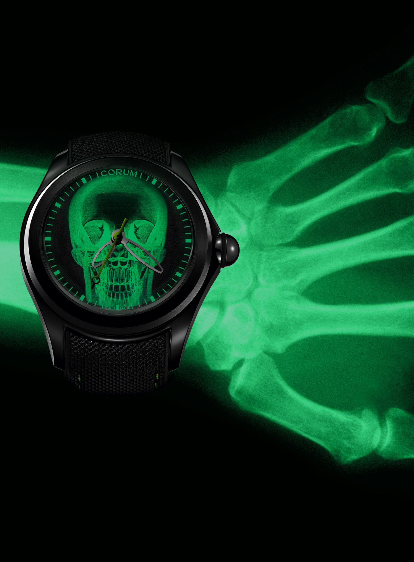 Corum Bubble Skull X-Ray watch