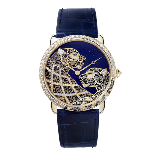 Cartier Rotonde Louis Cartier Panther Filigree watch.