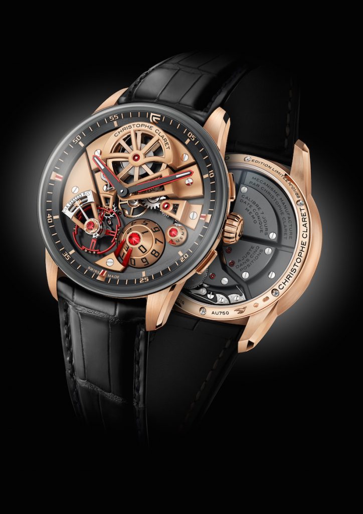 Christophe Claret Maestro in 18-karat rose gold with Memo reminder feature ($76,000) 