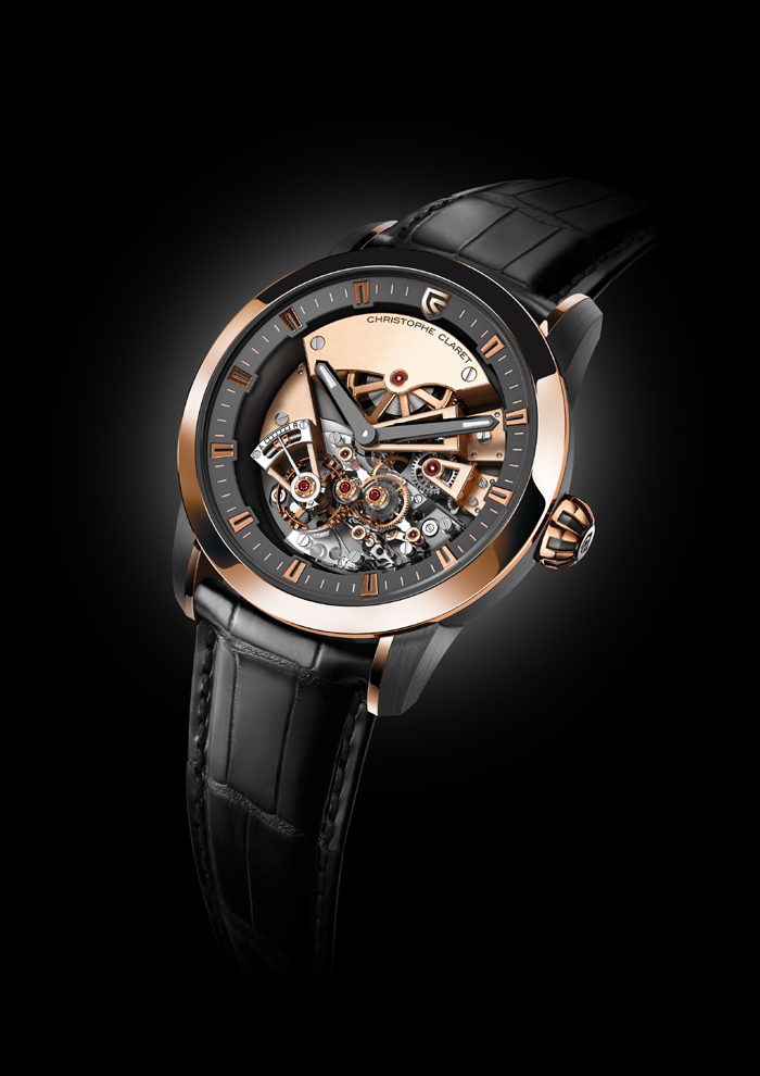 Christophe Claret Rose Gold and Titanium Maestoso, with three new patents. 