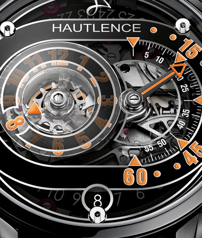 The Hautlence HLRQ03 offers jump hours, jump date and retrograde minutes. 