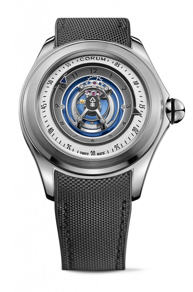 Corum Bubble 27mm Central Tourbillon (Swoosh) watch.