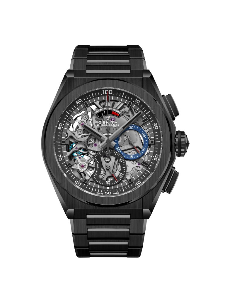 Zenith Defy Black Ceramic with black ceramic bracelet.