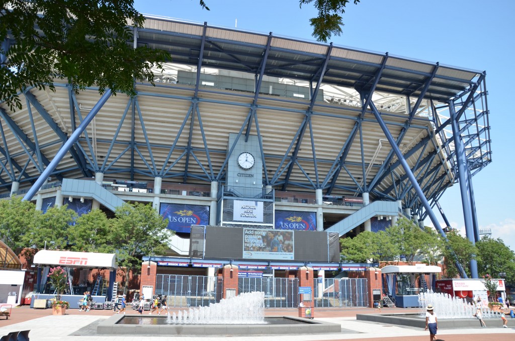 More Citizen clocks adorn the Arthur Ashe Stadium