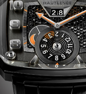 Destination 03 in black DLC titanium with dragging disk for day/night indicator.