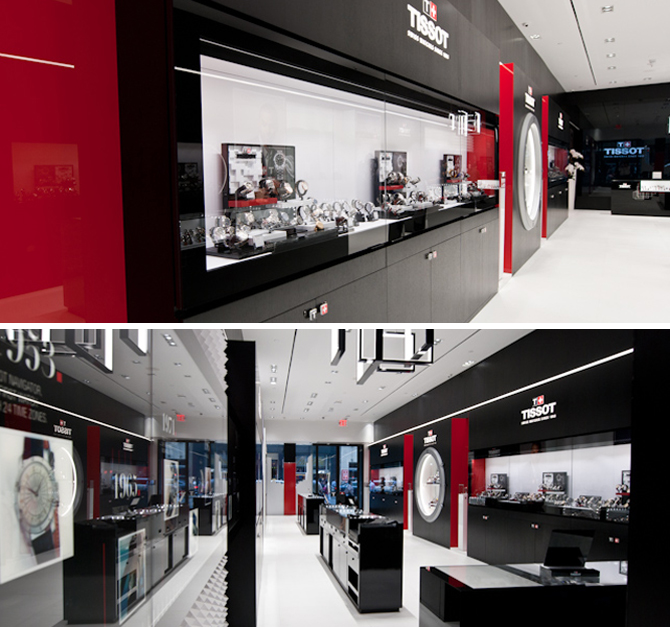 Inside the Tissot Boutique. 