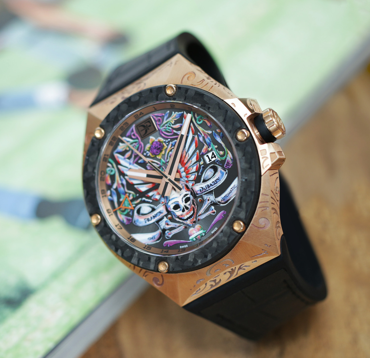 Franck Dubarry Fileteado GMT watch 