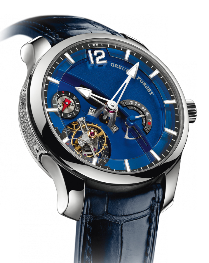 Earlier Greubel Fosey Contemporaine watch showing the sapphire bridge.