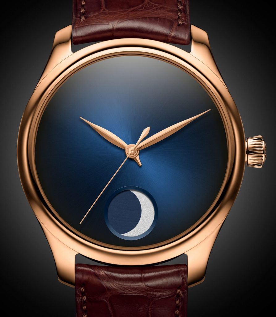 H. Mosier & Cie Endeavour Perpetual Calendar Concept watch with Fume Blue dial.