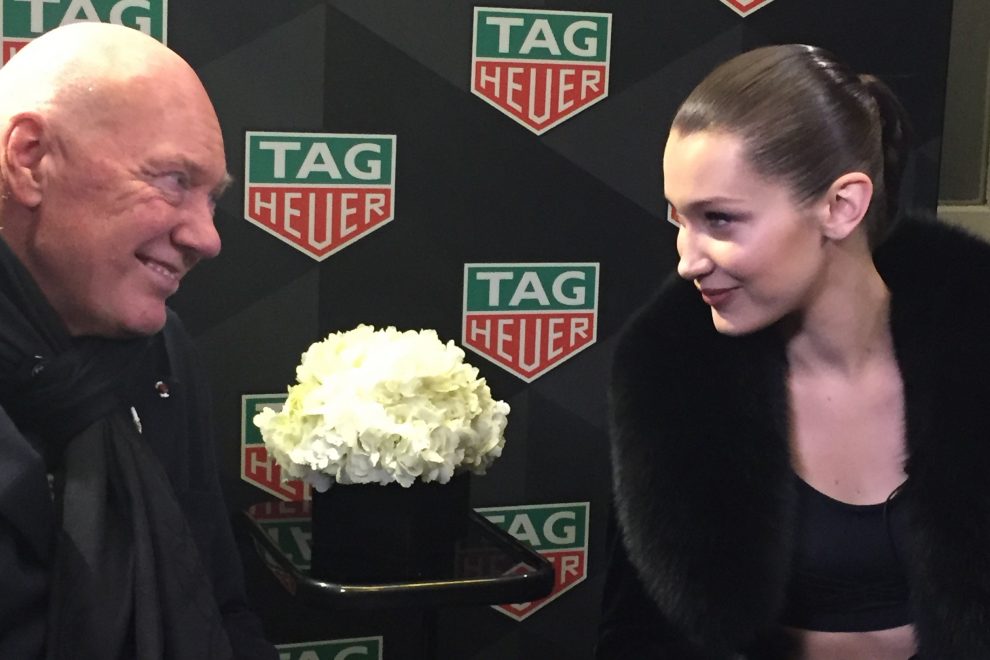 bella hadid, jean-claude biver Super Model Bella Hadid with TAG Heuer CEO Jean-Claude Biver as they talk about time, disconnecting and not cracking under pressure.
