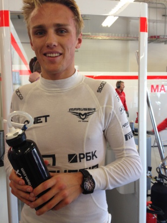 F1 Driver for Team Marussia, Max Chilton == wearing his Armin Strom watch. 