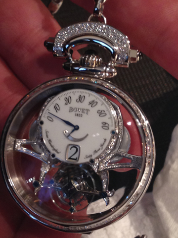 Mr. Raffy had this stunning convertible Bovet timepiece on his wrist during the opening. 