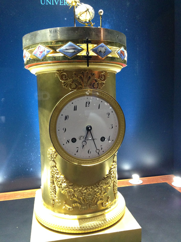 Planetary clock by Francois Ducommun, 1830